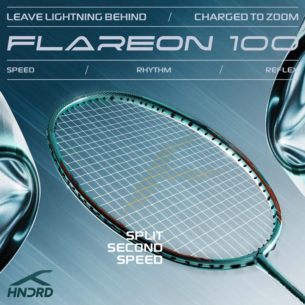 HUNDRED ไม้แบดมินตัน รุ่น Flareon 100 ( HBRX-5U381 1-3 ) ไม้สายความเร็ว แถมเอ็น กริป ซอง รูปที่ 2