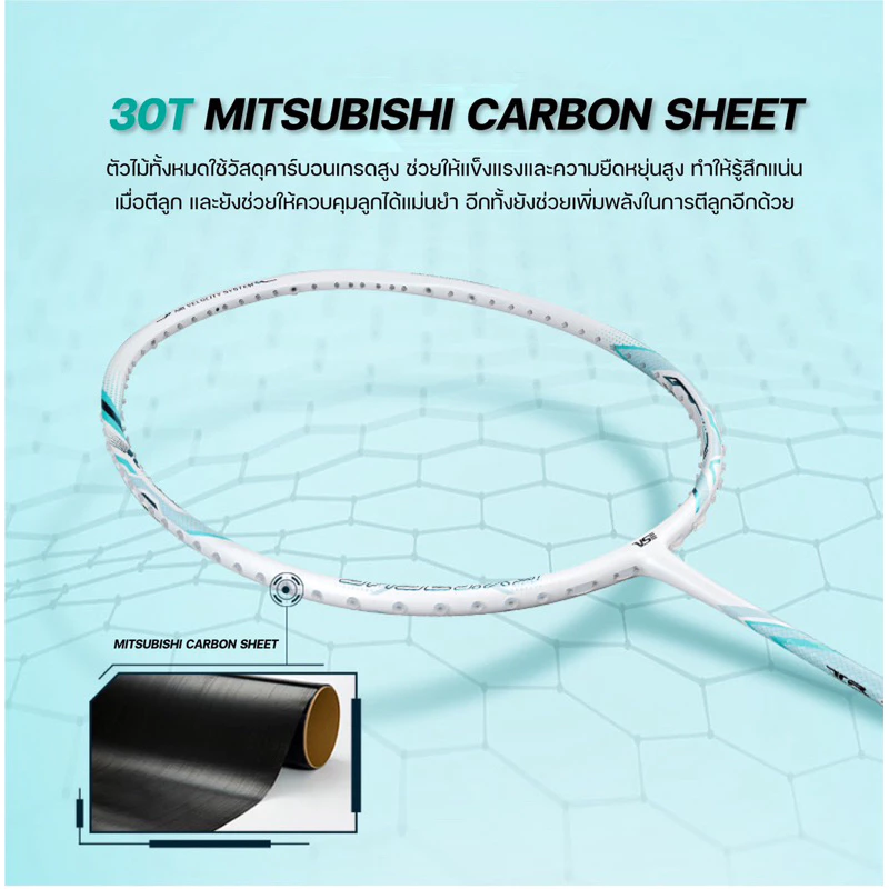 VS ไม้แบดมินตัน รุ่น J Speed 700 (แถมเอ็น กริป ซอง ประกัน6เดือน) รูปที่ 3