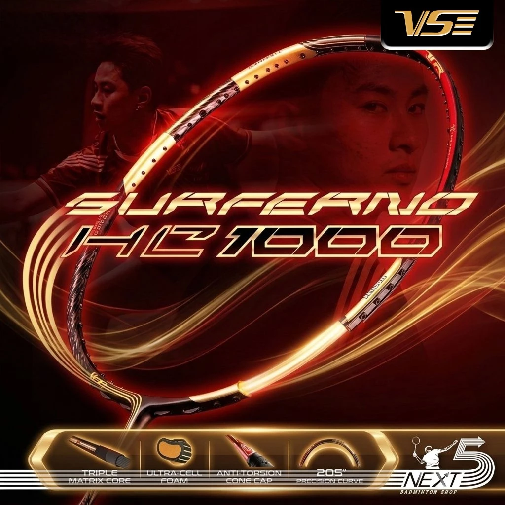 VS ไม้แบดมินตัน รุ่น Surferno HC1000 4U ไม้บุก ตีง่าย ควบคุมดี ของแท้ แถมขึ้นเอ็นฟรี รูปที่ 1