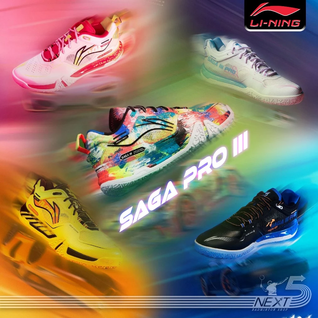 Li-ning รองเท้าแบดมินตันรุ่น SAGA PRO III & SAGA PRO III LIMITED จาก Li-ning Thailand รูปที่ 1