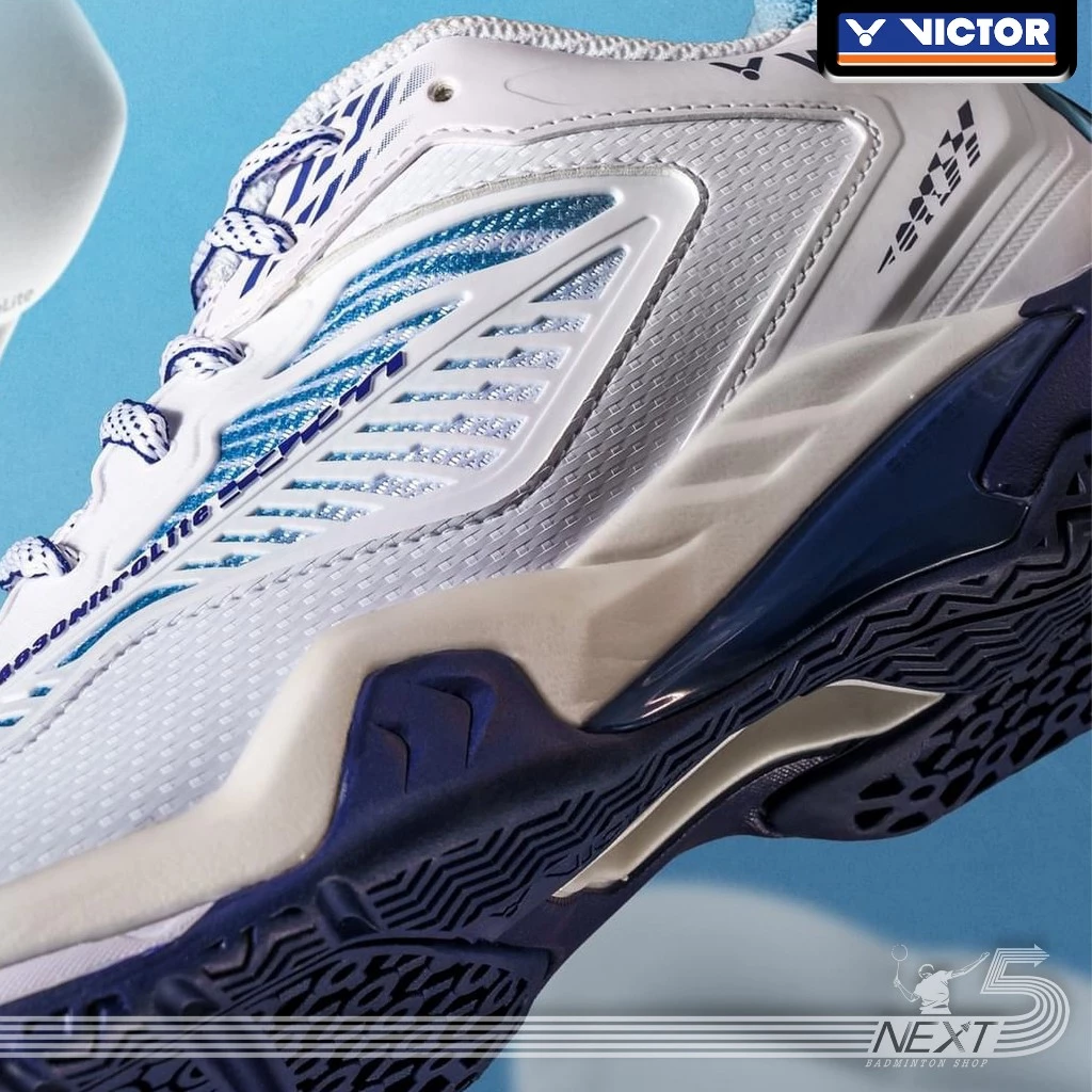 Victor รองเท้าแบดมินตัน รุ่น A830 NitroLite U-SHAPE 3.5 หน้ากว้างพิเศษ มี 2 สี ขาว และ ดำ รูปที่ 5