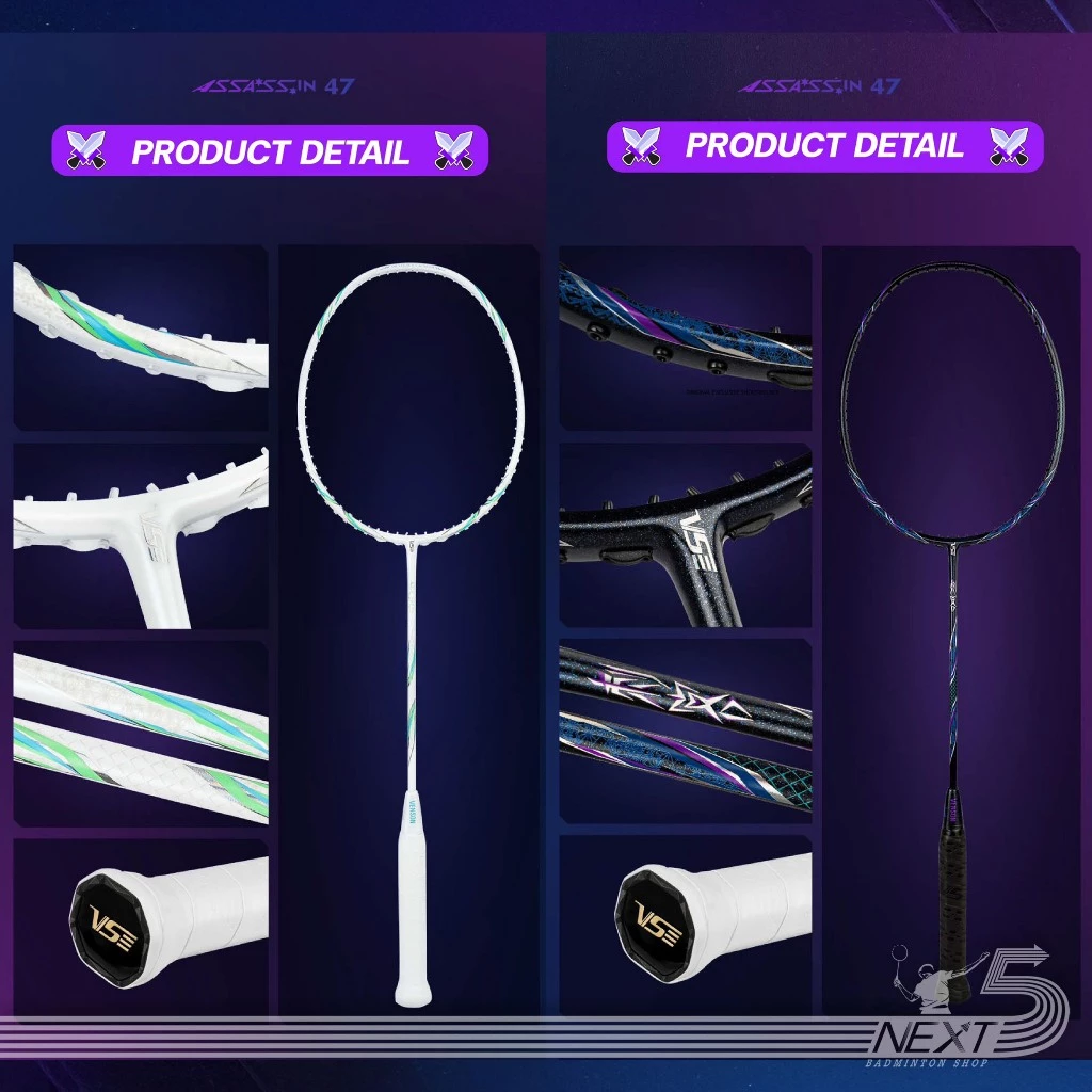 VS ไม้แบดมินตัน รุ่น assassin47 แถมเอ็น+ซอง+กริปยาง+ประกันศูนย์ไทย รูปที่ 4