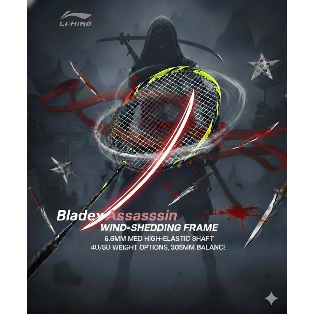 Li-ning ไม้แบดมินตัน รุ่น Bladex Assassin (锋影刺客) แถมเอ็น ซอง กริปยาง ประกันศูนย์ไทย รูปที่ 2